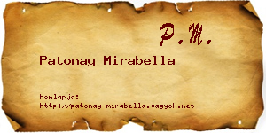 Patonay Mirabella névjegykártya